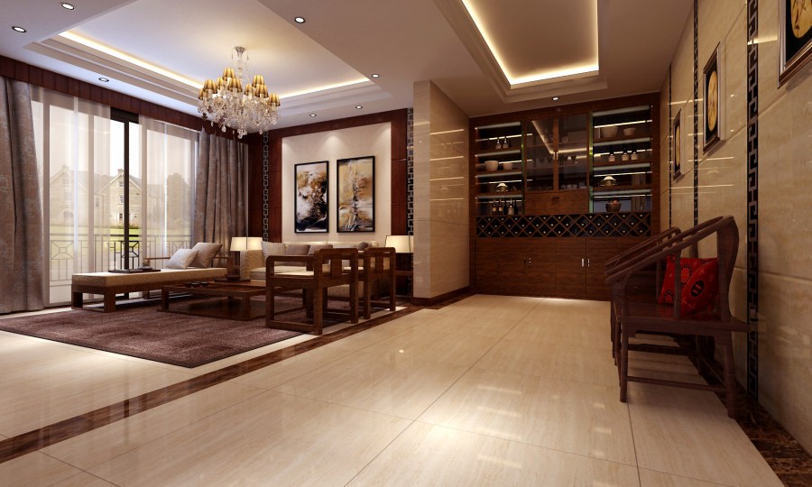 后现代装修别墅样板房_优推网