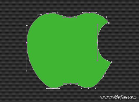 绘制立体的彩虹色横纹苹果logo_ps家园网